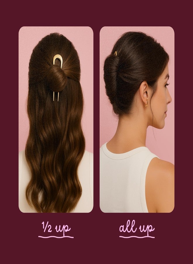 Cobana French Hair Pin – Gold Metal Hair Accessory for Buns, Twists & Updos – Hair Pin for Thick Hair – Sleek, Durable Styling Clip for Women - Image 4